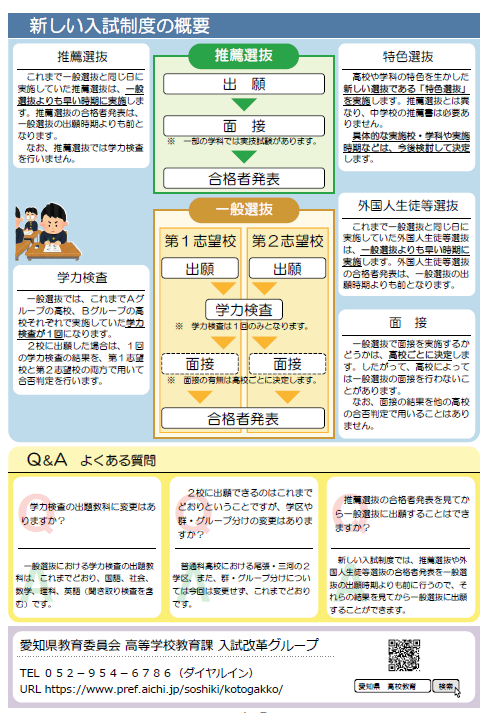 公立高校入試制度が2023年から変わります。 - 豊田市の自立